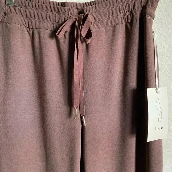 Joie Mauve Drawstring Waistband Ankle Slit Pants - Picture 5 of 7